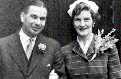 Flora McBain at her wedding in 1954