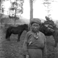 Orochen girl with cat (1931)